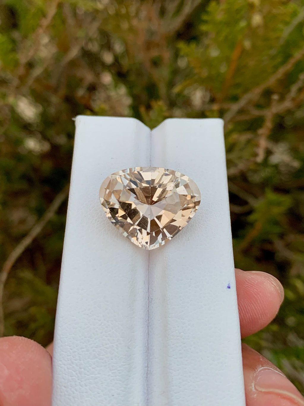 22.20 CT Unheated Imperial Topaz Gemstone: Fancy Trillion Cut
