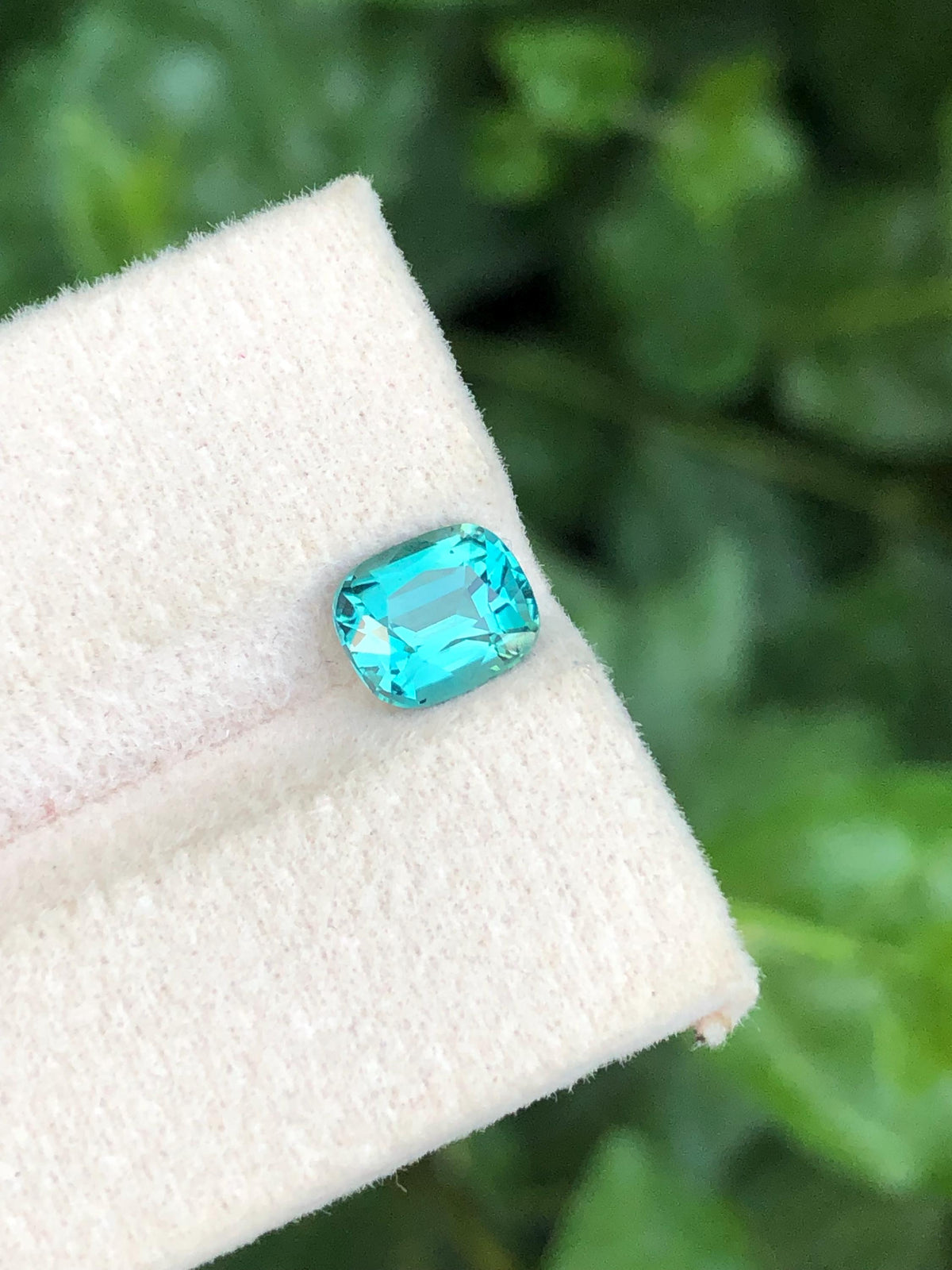 Lagoon Tourmaline 1.35 Carat Cushion Cut Loose Gemstone  from Afghanistan