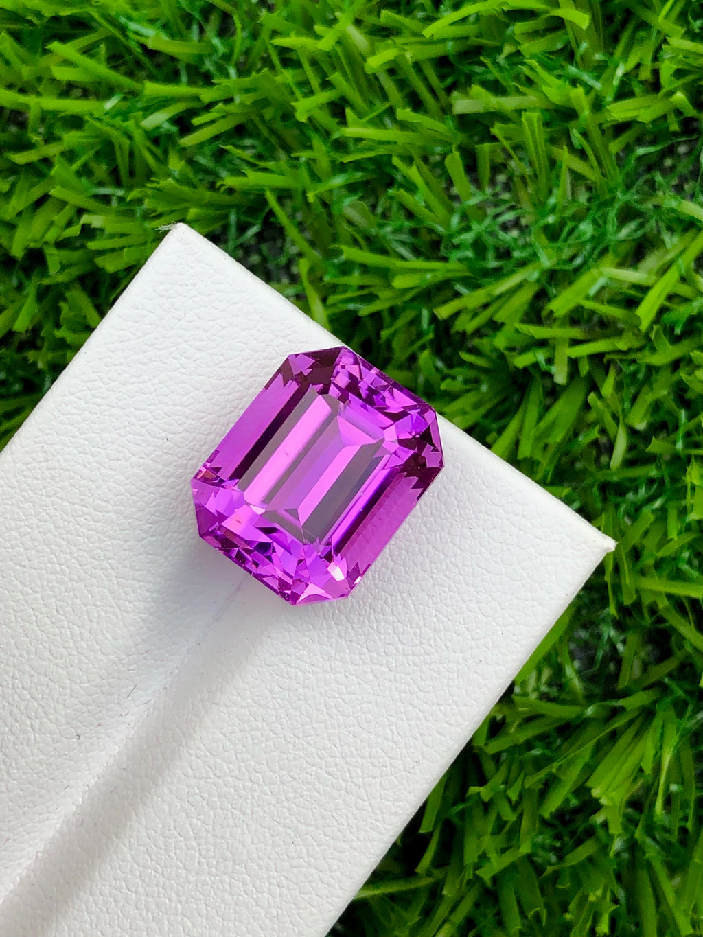 Magenta Kunzite Gemstone: Emerald Cut, 17.50 CT, Afghanistan Origin
