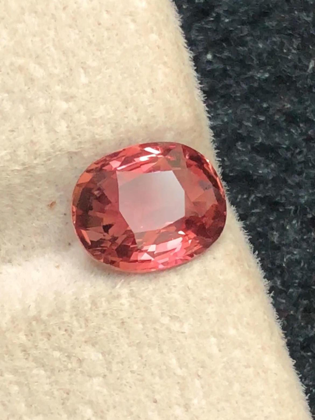 Natural Padparadscha Sapphire 2.07ct Oval Cut – Lively Peach-Pink Glow (GRS Certified)