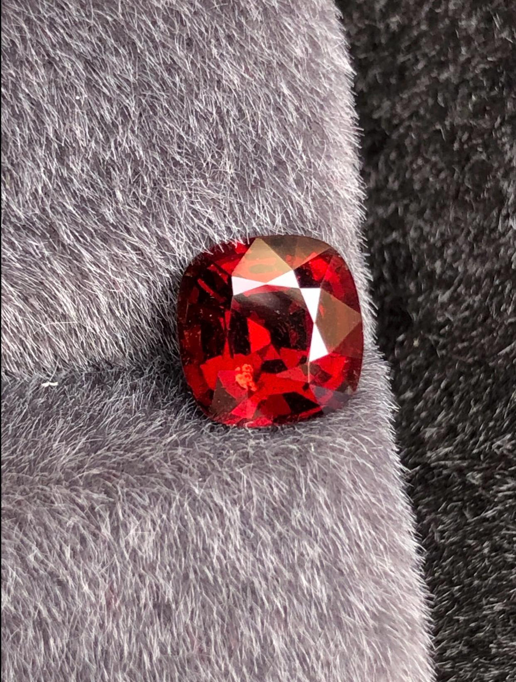 Vivid Red Spinel 2.00 ct Step Cushion Cut - Burma Gemstone Loose Stone