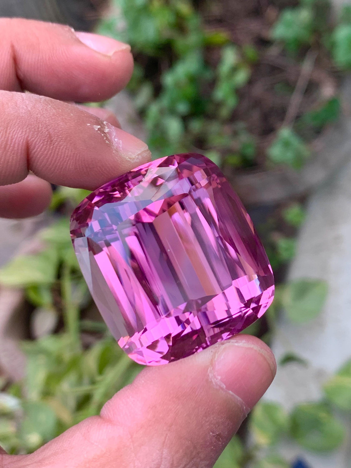 Pink Kunzite Gemstone: 223.30 CT Faceted Cushion Cut