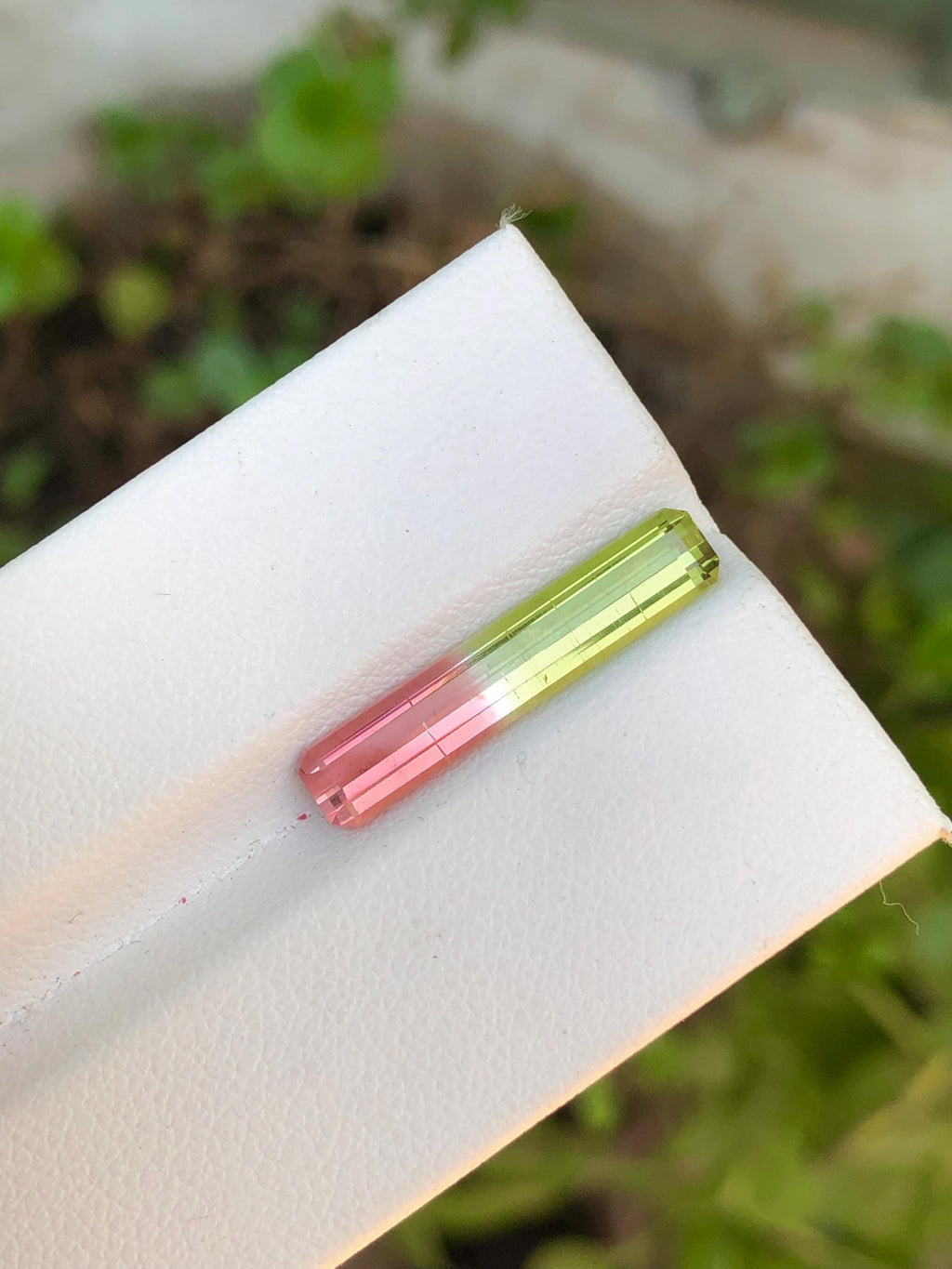 Watermelon Tourmaline Gemstone: Emerald Cut Bi-Color Jewelry Stone, 4.30 CT