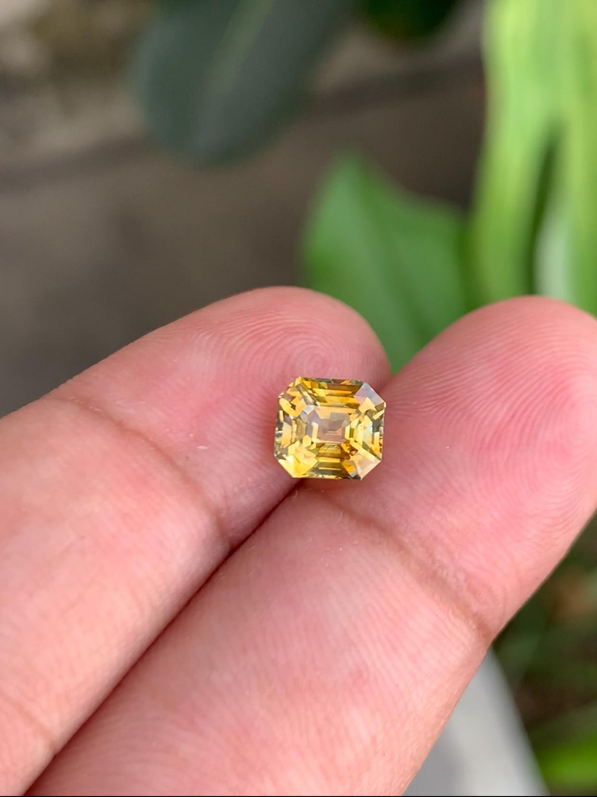 2.12ct Faceted Yellow Sapphire Gemstone: Natural Untreated Corundum