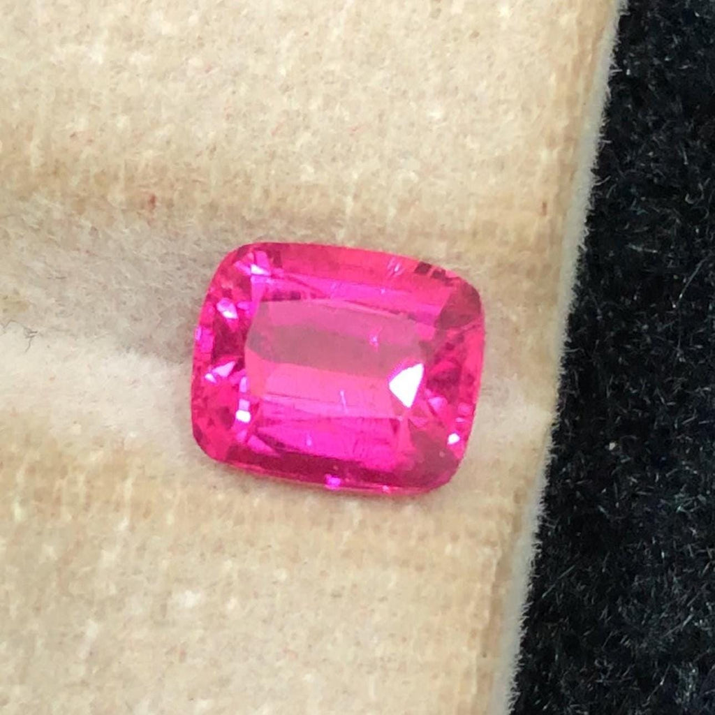 Neon Pink Rubellite 1.80 ct Cushion Cut from Afghanistan
