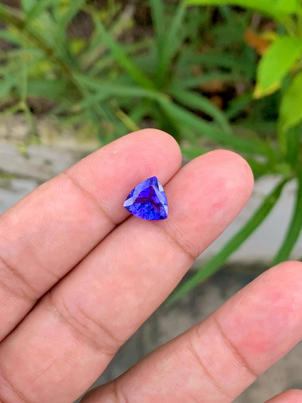 Trillion Cut Tanzanite Gemstone: 2.30 Carat Deep Blue December Birthstone