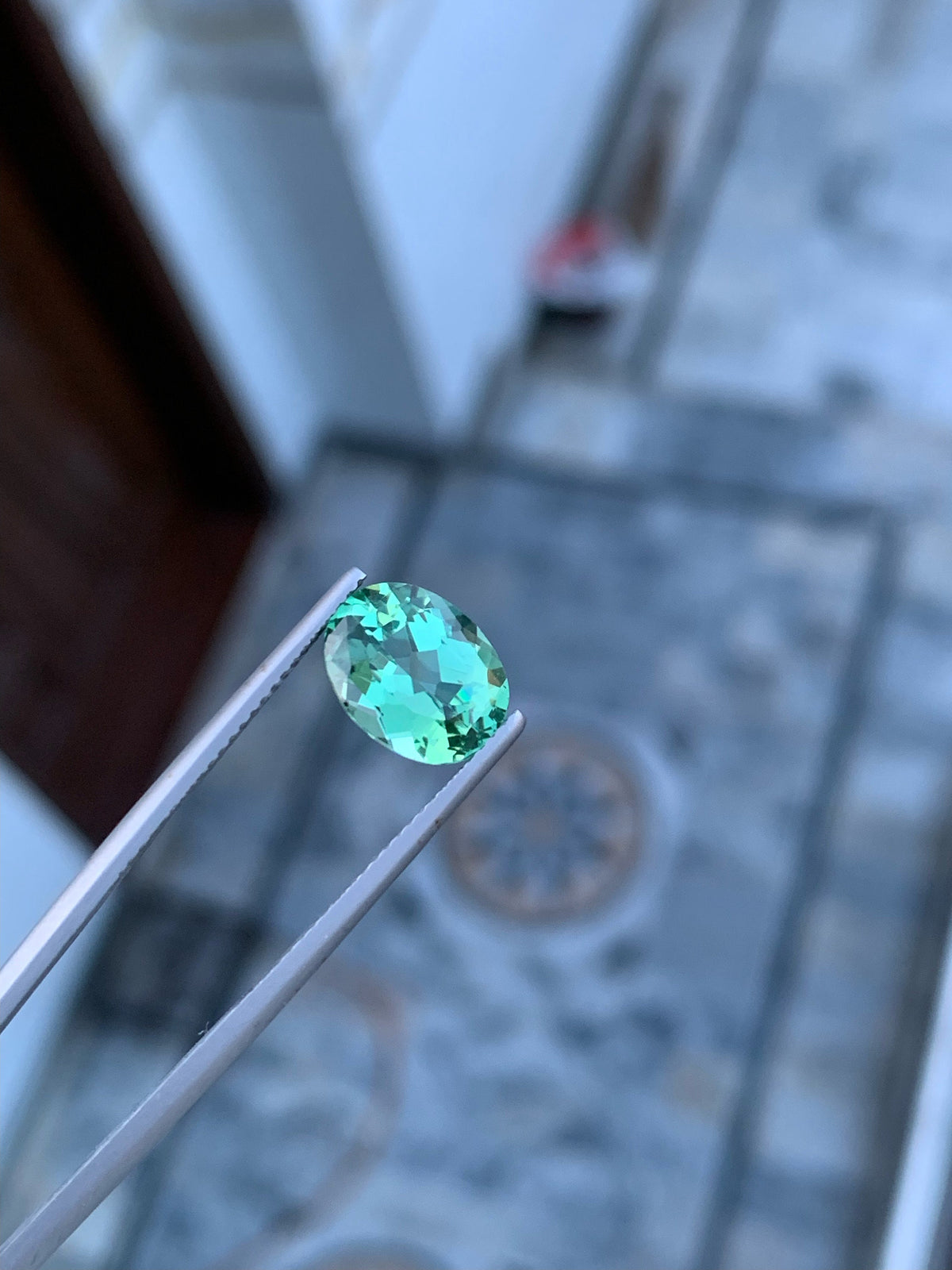 Teal Green Tourmaline Gemstone: Oval Cut, 3.20 Carat, Afghanistan Origin
