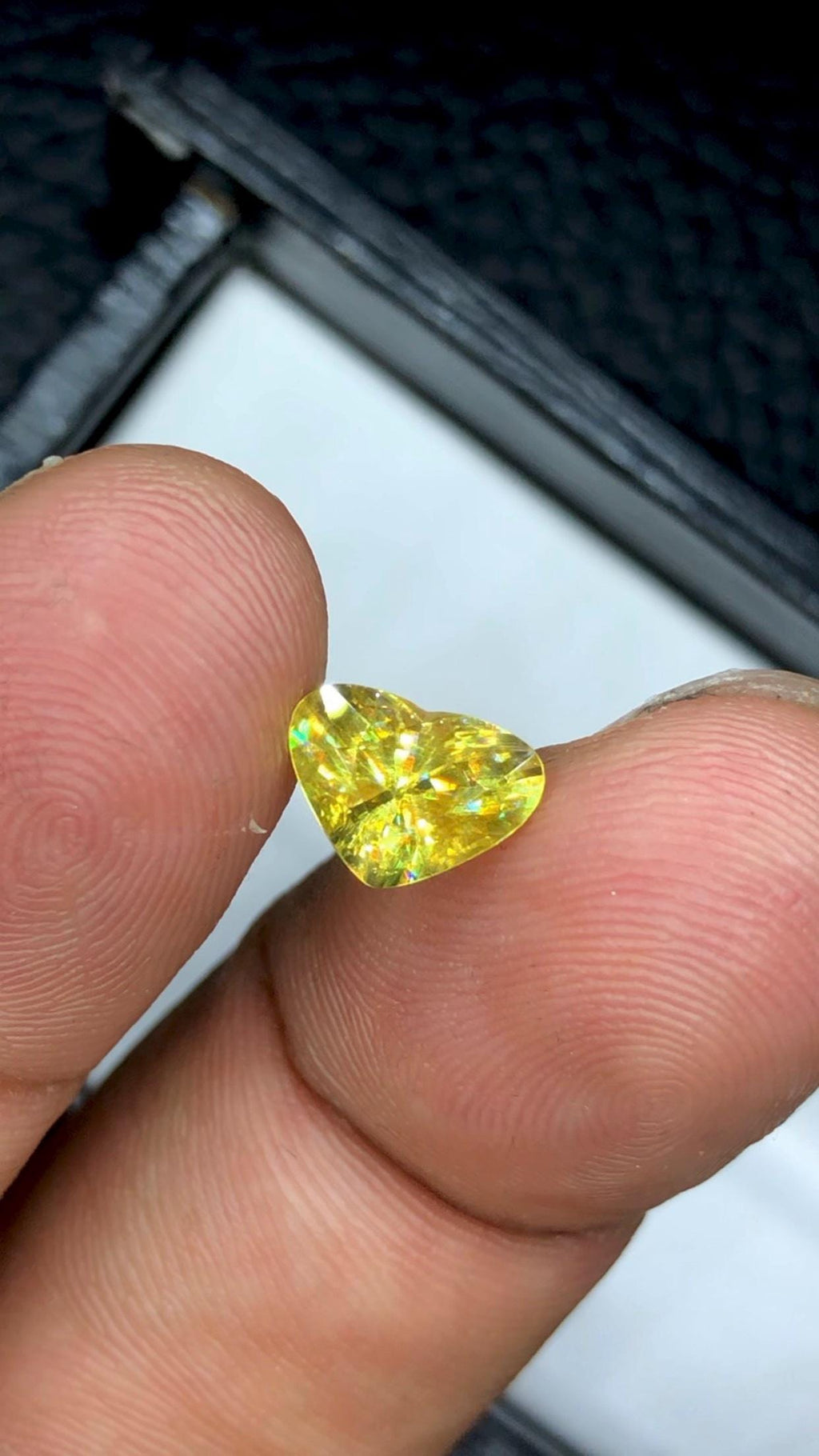 Heart Sphene Titanite Gemstone: Rare Faceted Loose Gem (1.45 CT)