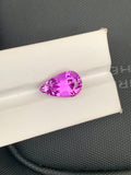 Deep Pink Kunzite Gemstone: Faceted Pear Cut, October Birthstone, 11.67 CT