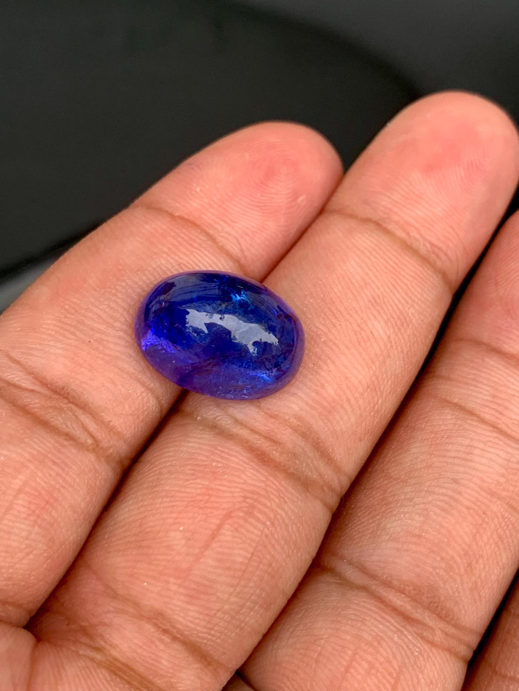 AAA Tanzanite Cabochon: Loose December Birthstone, Jewelry Making (16.40 Carat)