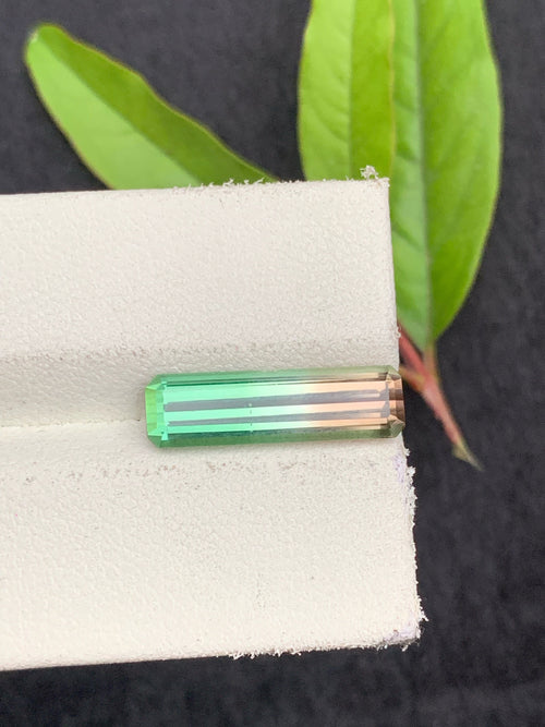4.05 CT Emerald Cut Watermelon Tourmaline Gemstone: Bi-Color Jewelry Making Stone