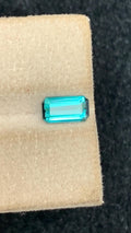 Lagoon Tourmaline Gemstone: Emerald Cut, Oceanic Blue, 0.80 Carat