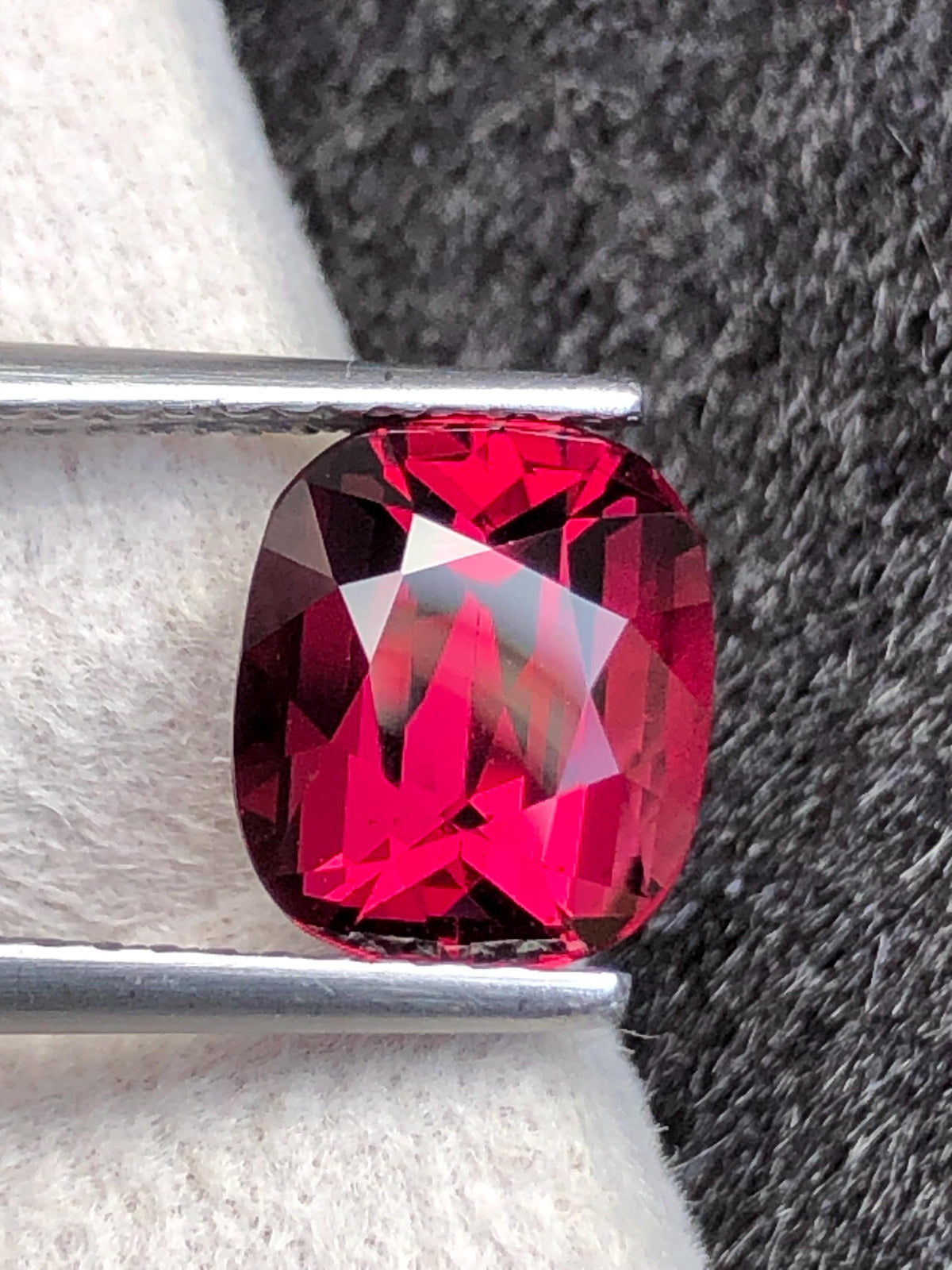 Rhodolite Garnet 3.09ct Cushion Cut Raspberry Pink from Tanzania
