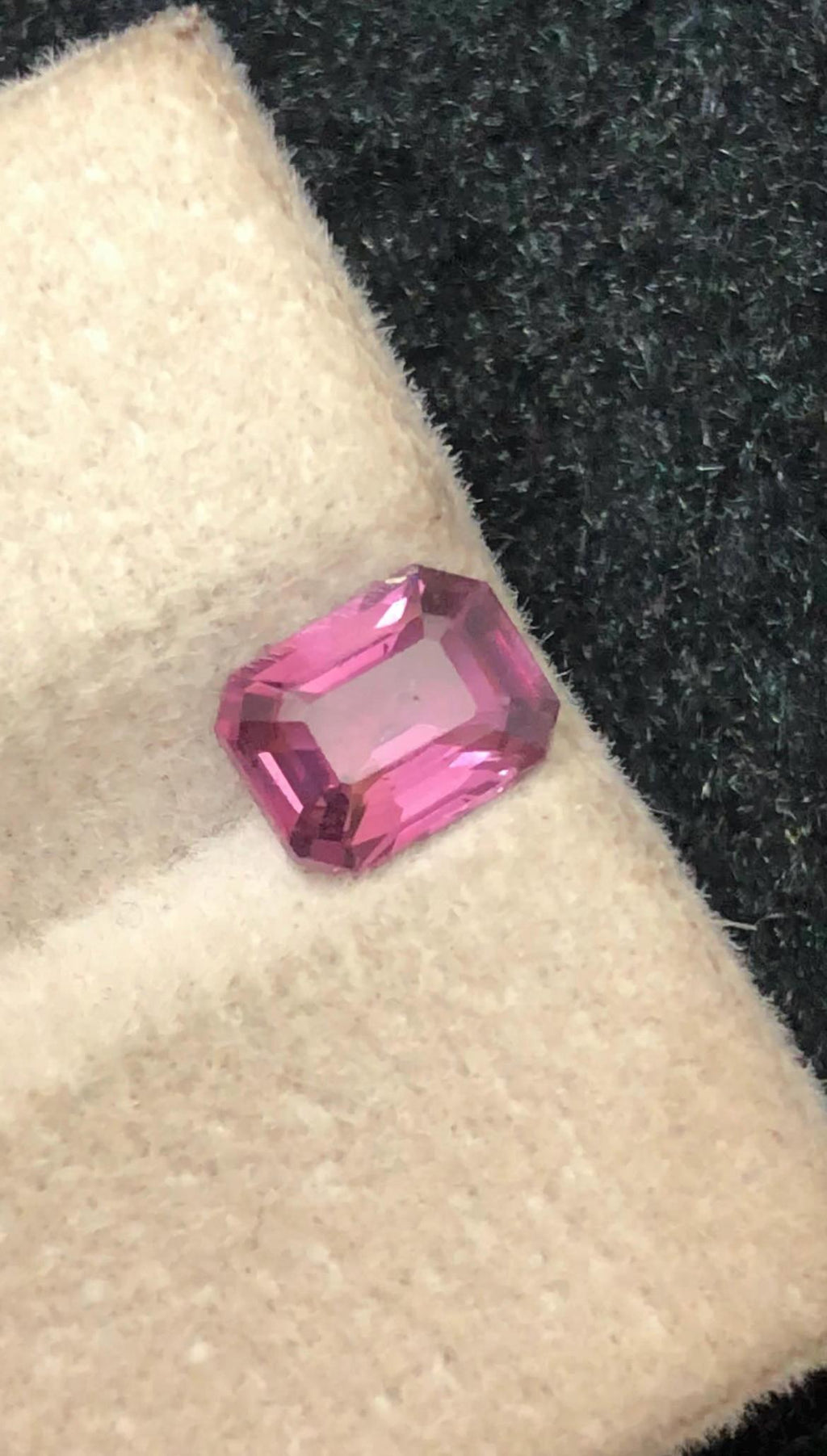 Padparadscha Sapphire 1.13 ct Emerald Cut , Madagascar — Certified Orangey-Pink