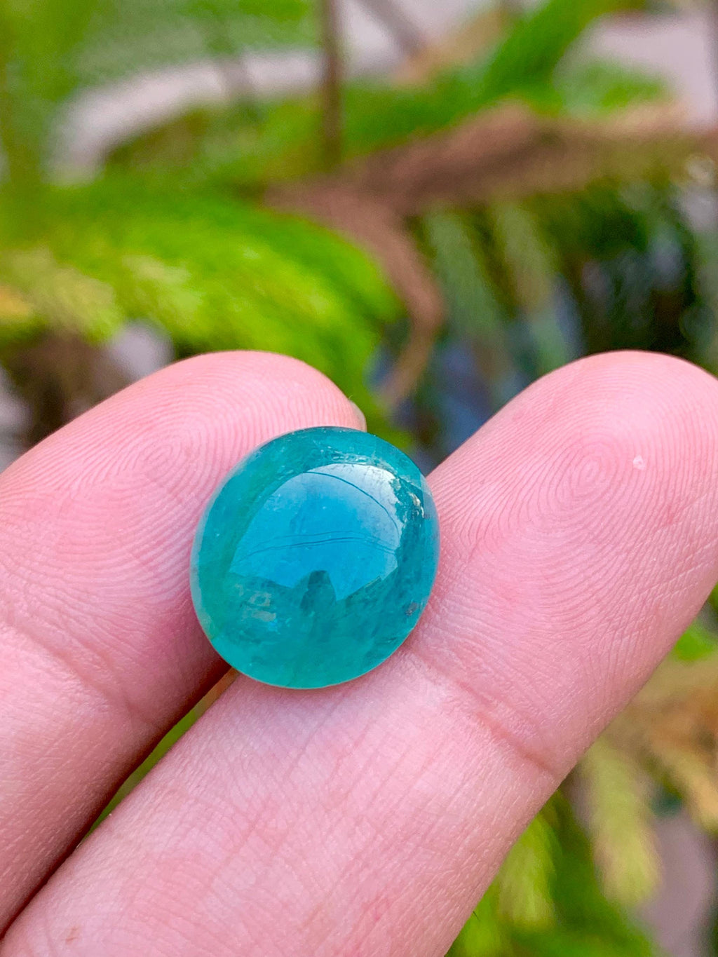 Grandidierite Cabochon: Rare Bluish-Green Gemstone from Madagascar (11.80 CT