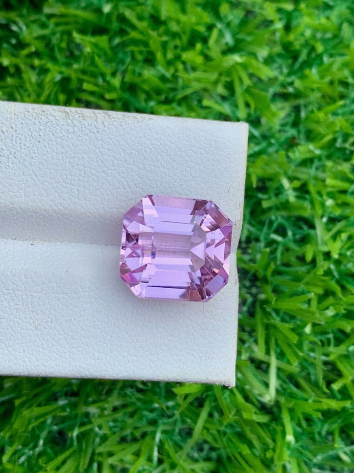 Natural Pink Kunzite Gemstone: 12.35 CT Asscher Cut Loose Stone