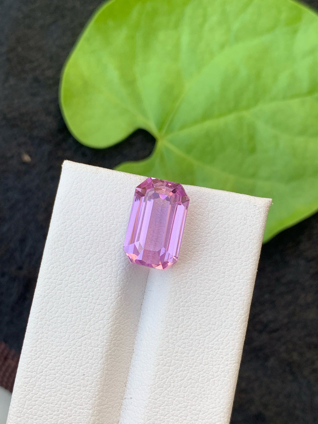 Pink Kunzite Gemstone: 8.70 CT Emerald Cut Spodumene