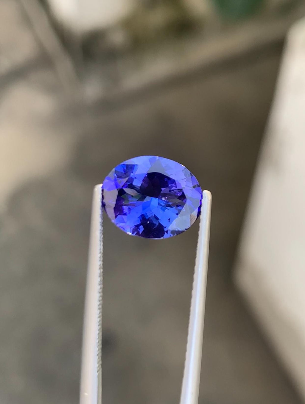 3.33 Carat Oval Tanzanite Gemstone: Vivid Violet-Blue, Collector Quality