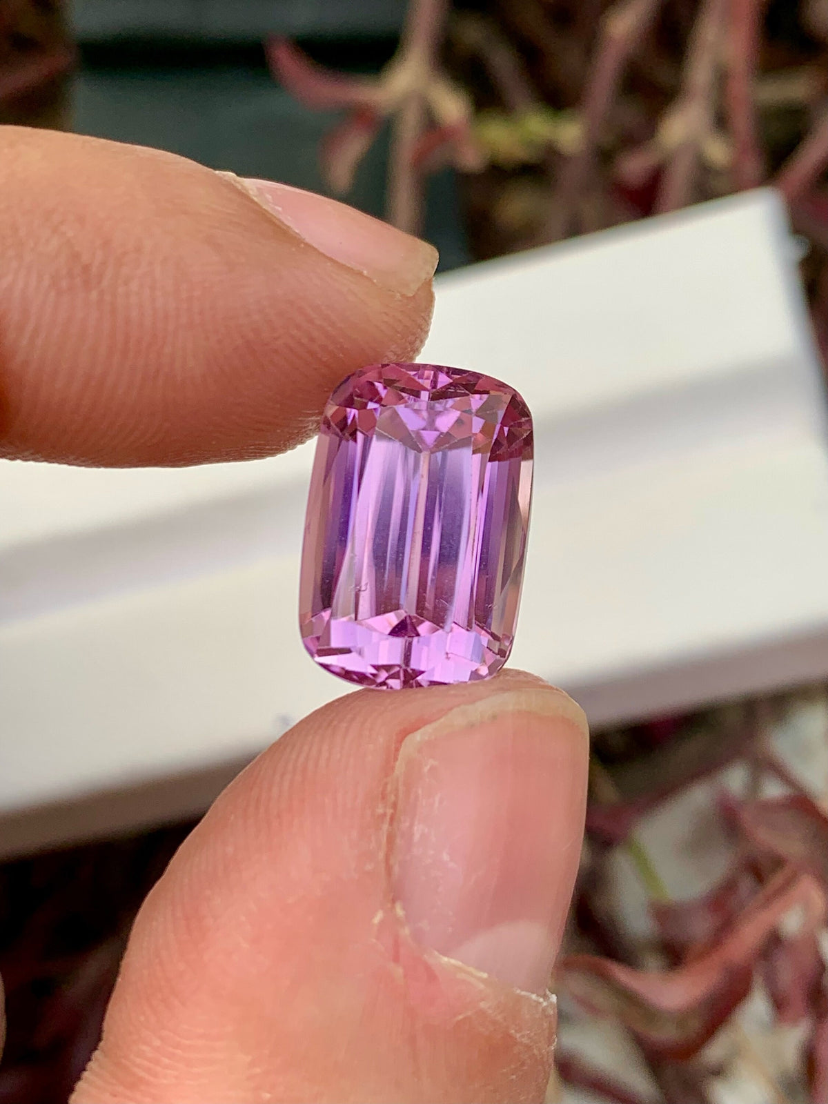 natural Pink Kunzite Gemstone For Jewelry, Faceted Kunzite Stone, 11.25 CT