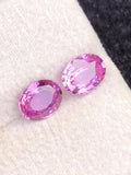 Purple Sapphire Pair  2.11 ct Oval Cut – from Madagascar With Certificate