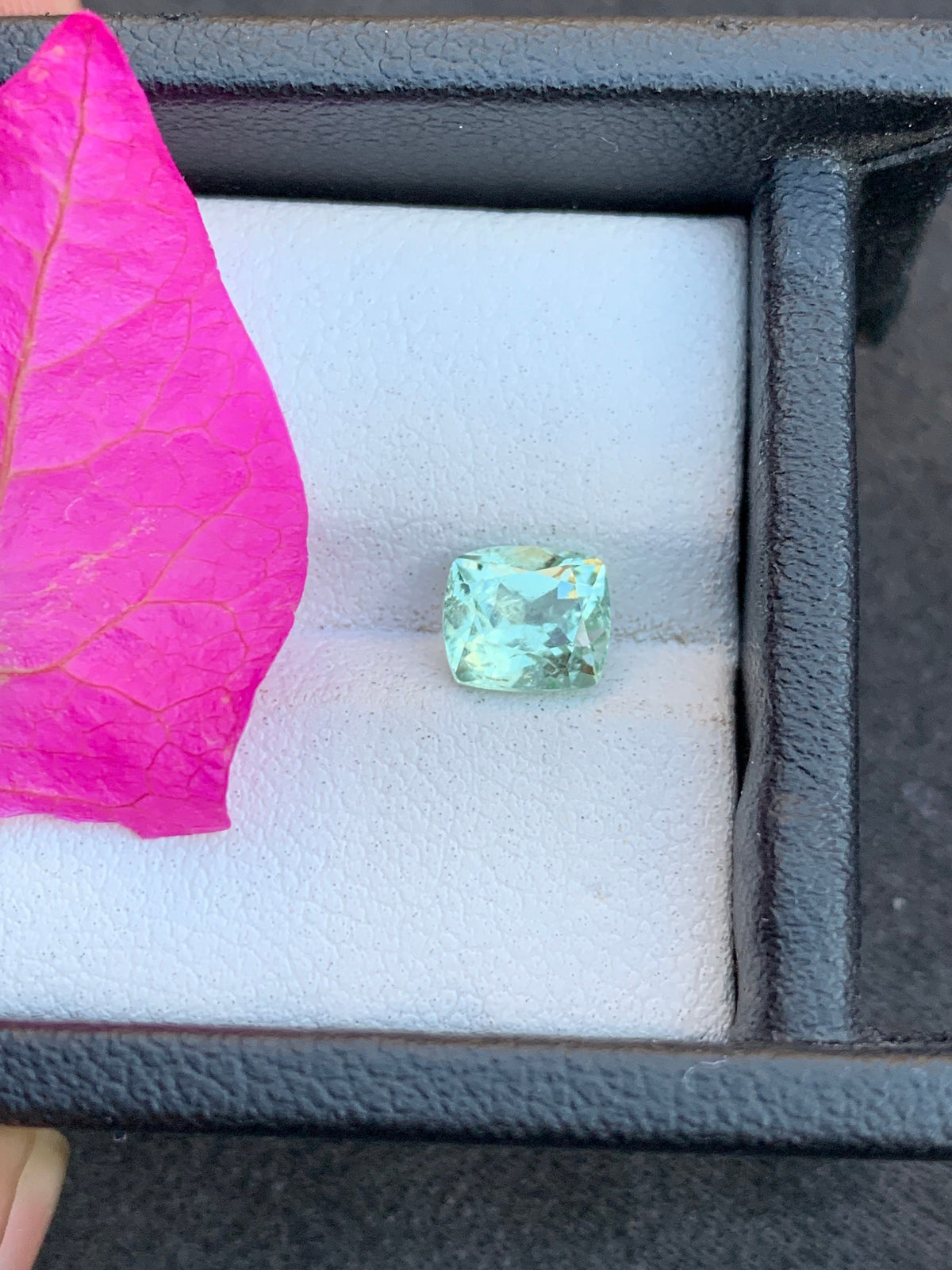 Cushion Cut Green Tourmaline Gemstone: 1.40 Carats, Afghanistan Origin