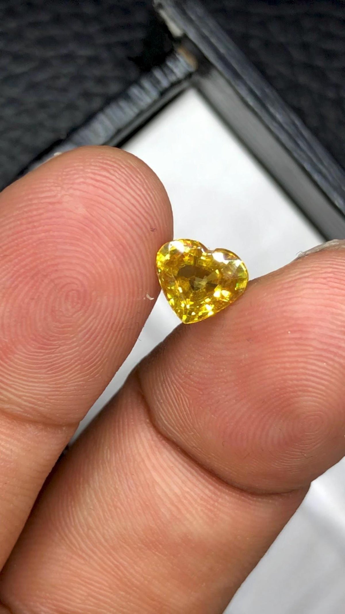 Heart Sphene Gemstone: 1.25 CT Faceted Titanite, Himalayan Origin