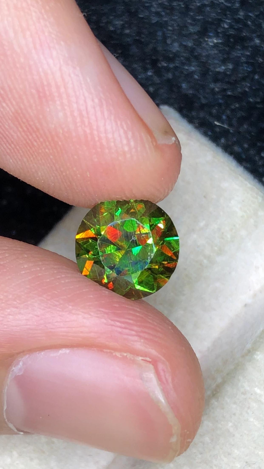 Chrome Sphene 1.10ct Round Cut — Full Fire, Skardu Pakistan