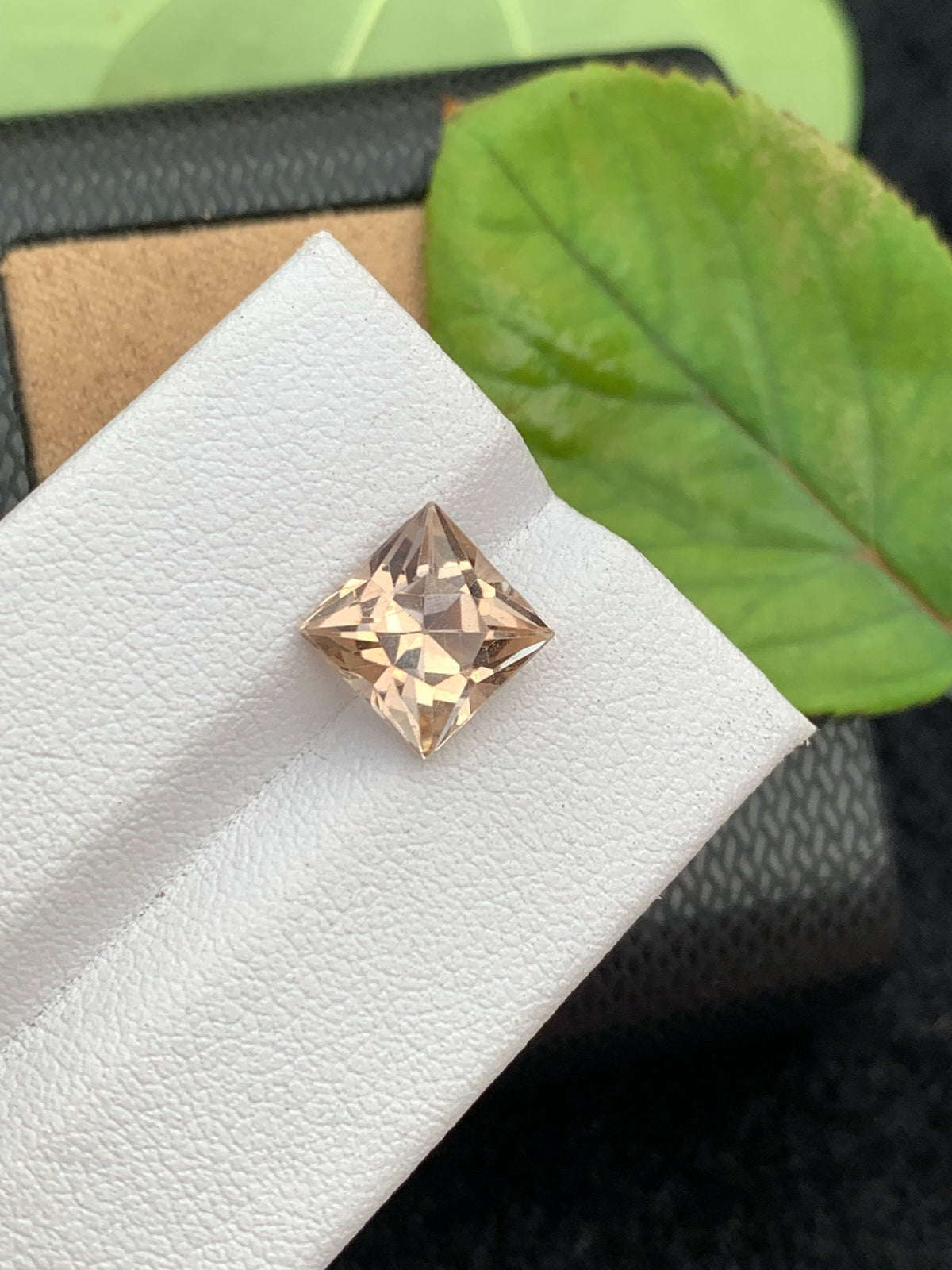 Natural Golden Topaz Gemstone: Faceted Asscher Cut, 8mm