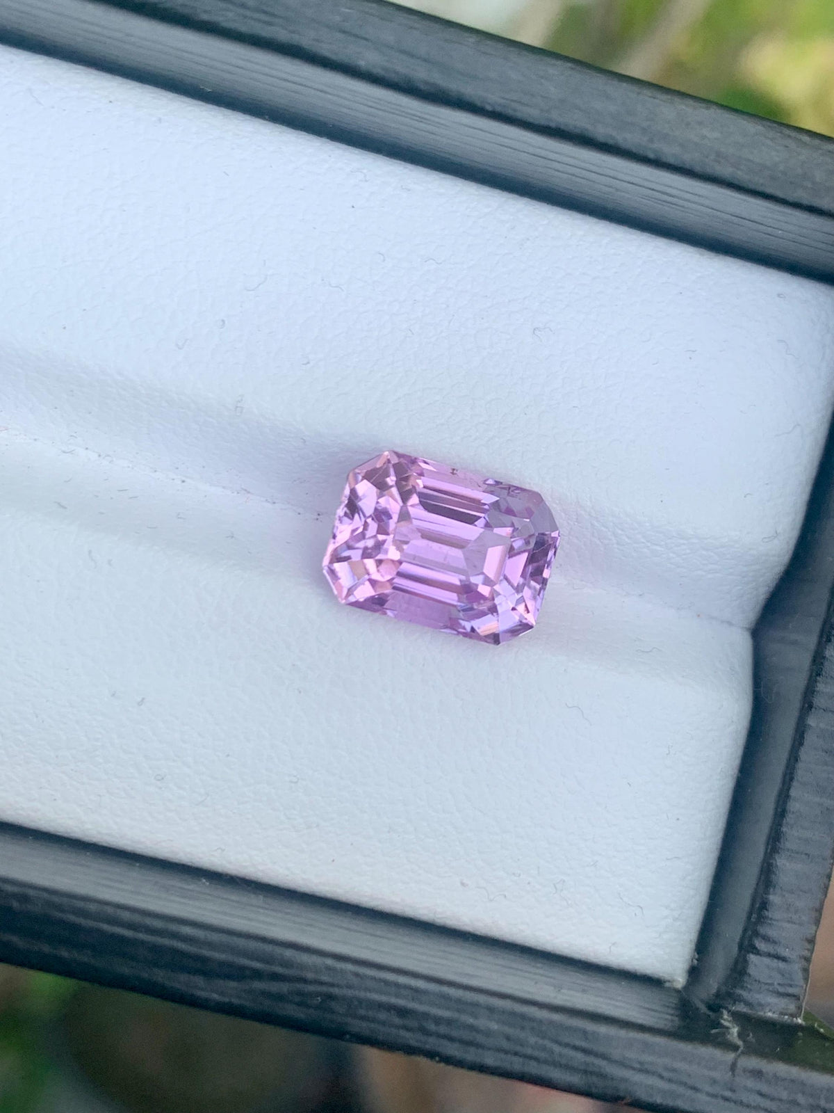 Light Pink Kunzite Gemstone: 4.60 CT Emerald Cut, Afghanistan