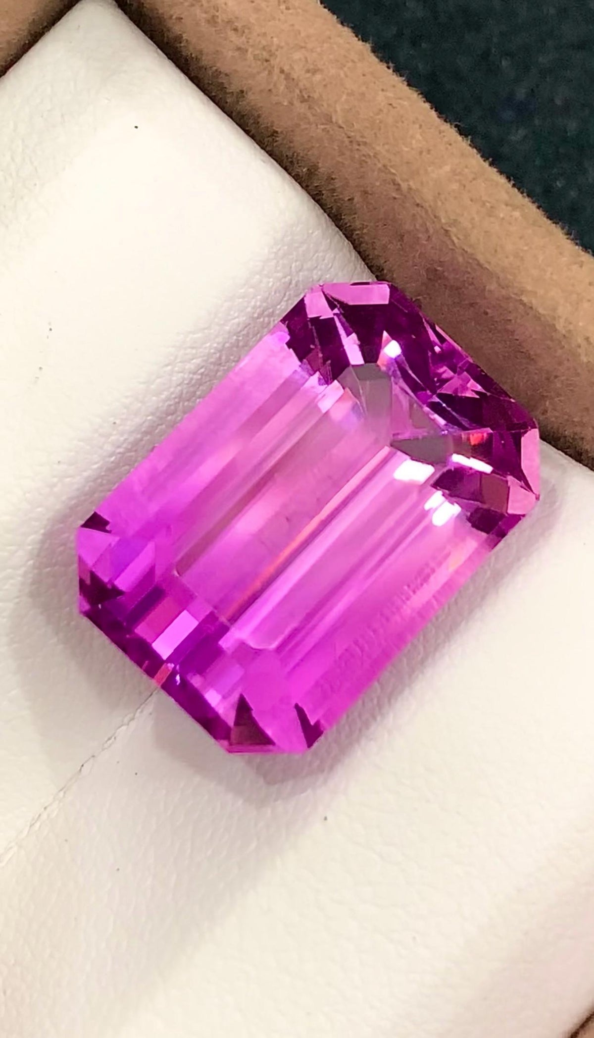 Pink Kunzite 33.95 Carat Emerald Cut Loose Gemstone from Afghanistan