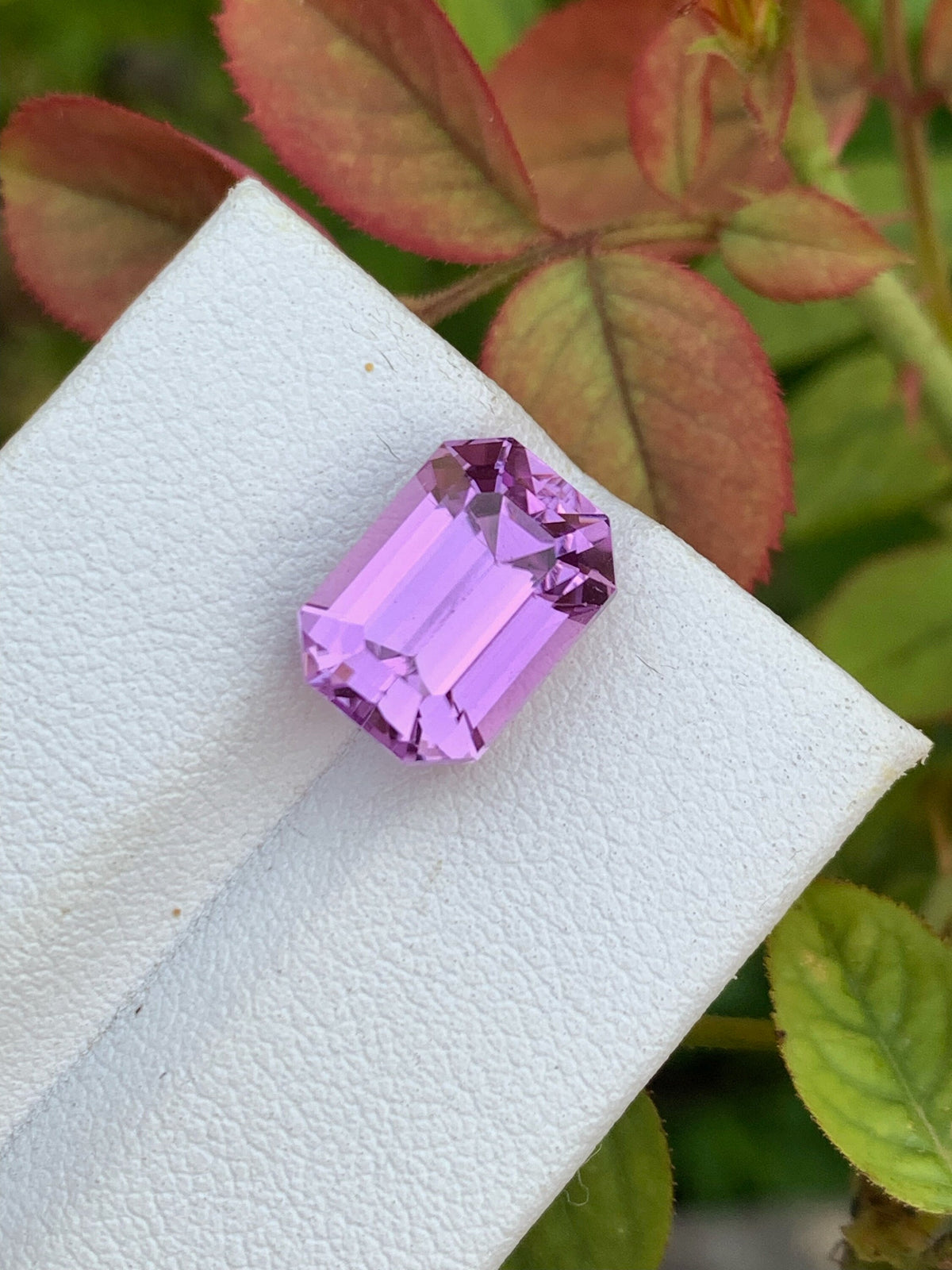 6.50 CT Lilac Kunzite Gemstone: Emerald Cut Loose Spodumene