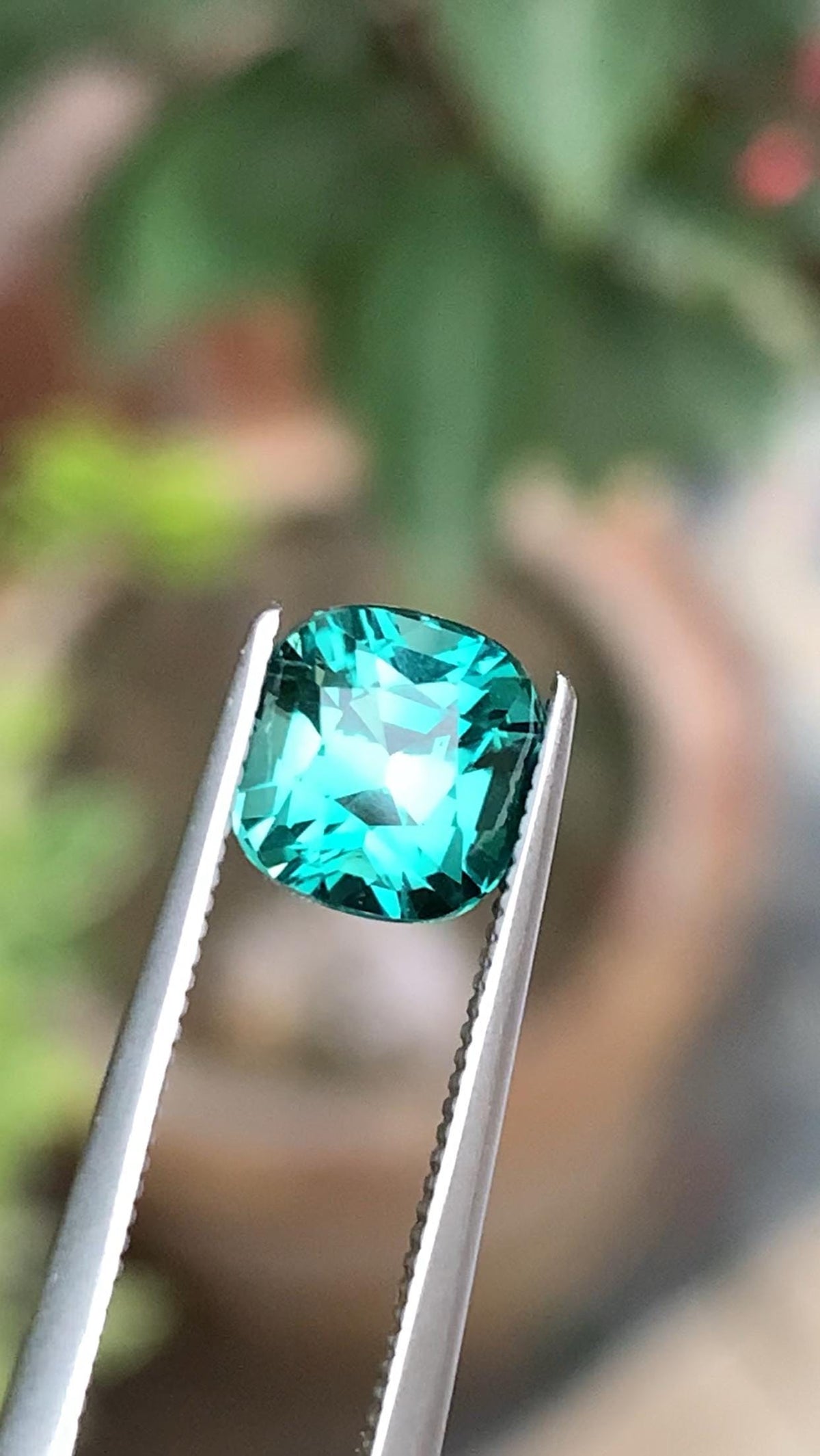 2.05 Carat Natural Lagoon Tourmaline – Cushion Cut, Vivid Blue-Green, Eye-Clean, Afghanistan Origin