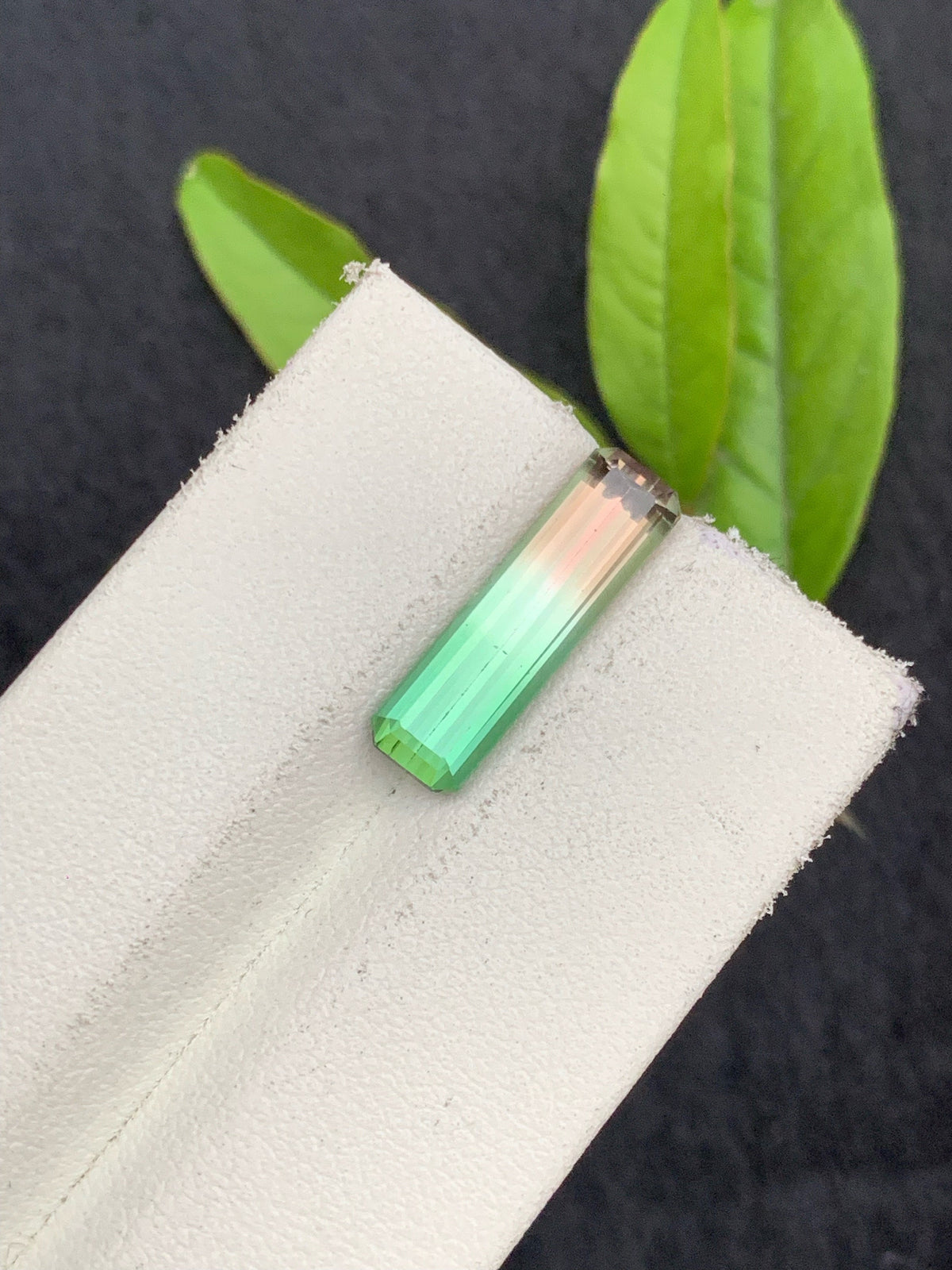 4.05 CT Emerald Cut Watermelon Tourmaline Gemstone: Bi-Color Jewelry Making Stone