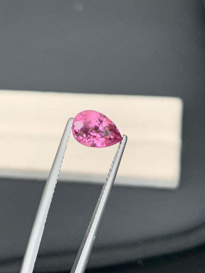 Mahenge Spinel Gemstone: Vivid Pinkish-Red Pear Cut, 2.32 CT