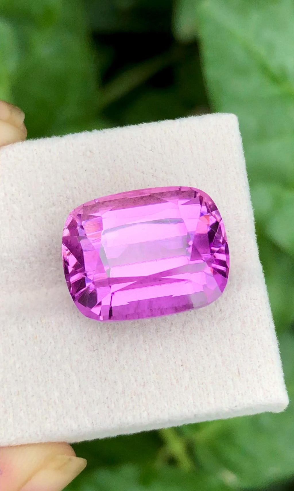 Certified Kunzite 20.50ct Cushion Cut Gem – Vivid Pink Color, Fine Afghan Gemstone