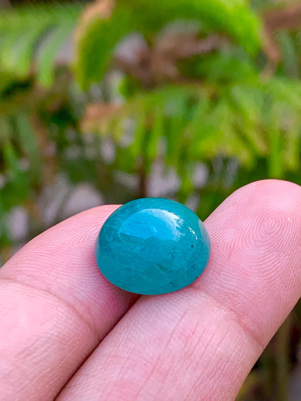 Grandidierite Cabochon: Rare Bluish-Green Gemstone, Madagascar Origin, 17.45 CT