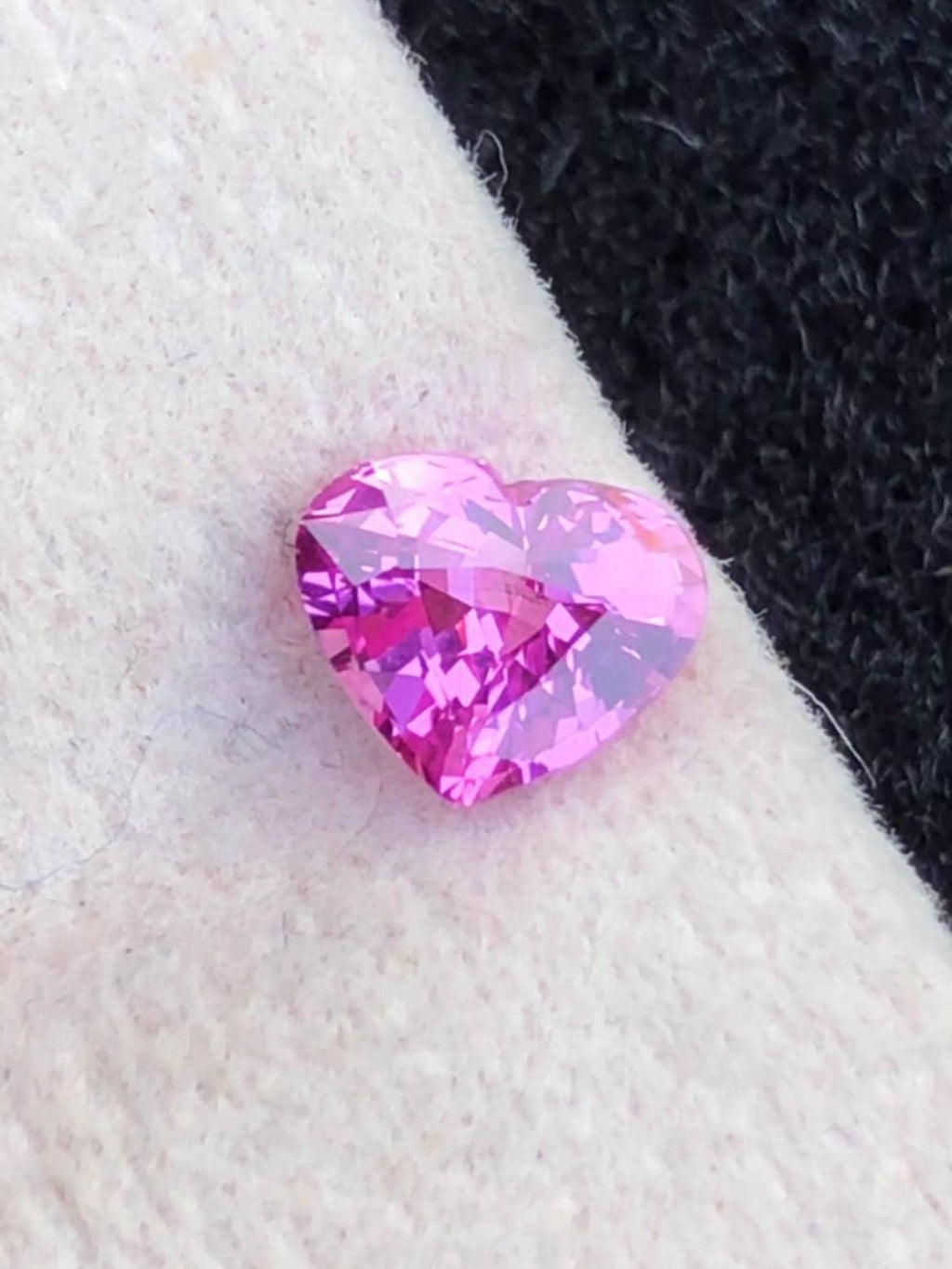Pink Sapphire 1.07ct Heart Cut Madagascar Certified No-Heat