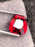 Red Rhodolite Garnet Cushion Cut 12.40 ct from Tanga Mine Tanzania