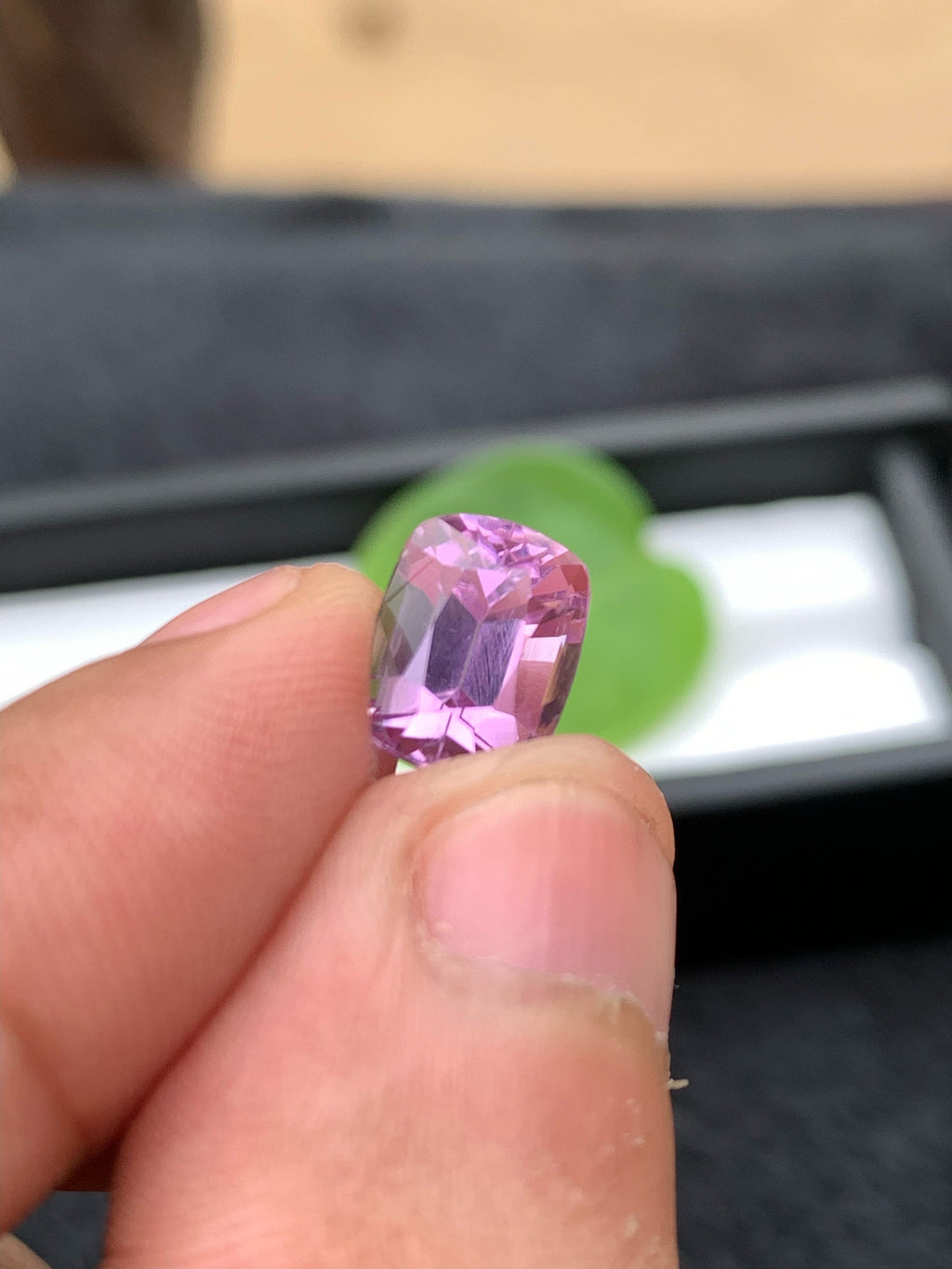 4.65 CT Pink Kunzite Gemstone: Cushion Cut, Afghanistan Origin