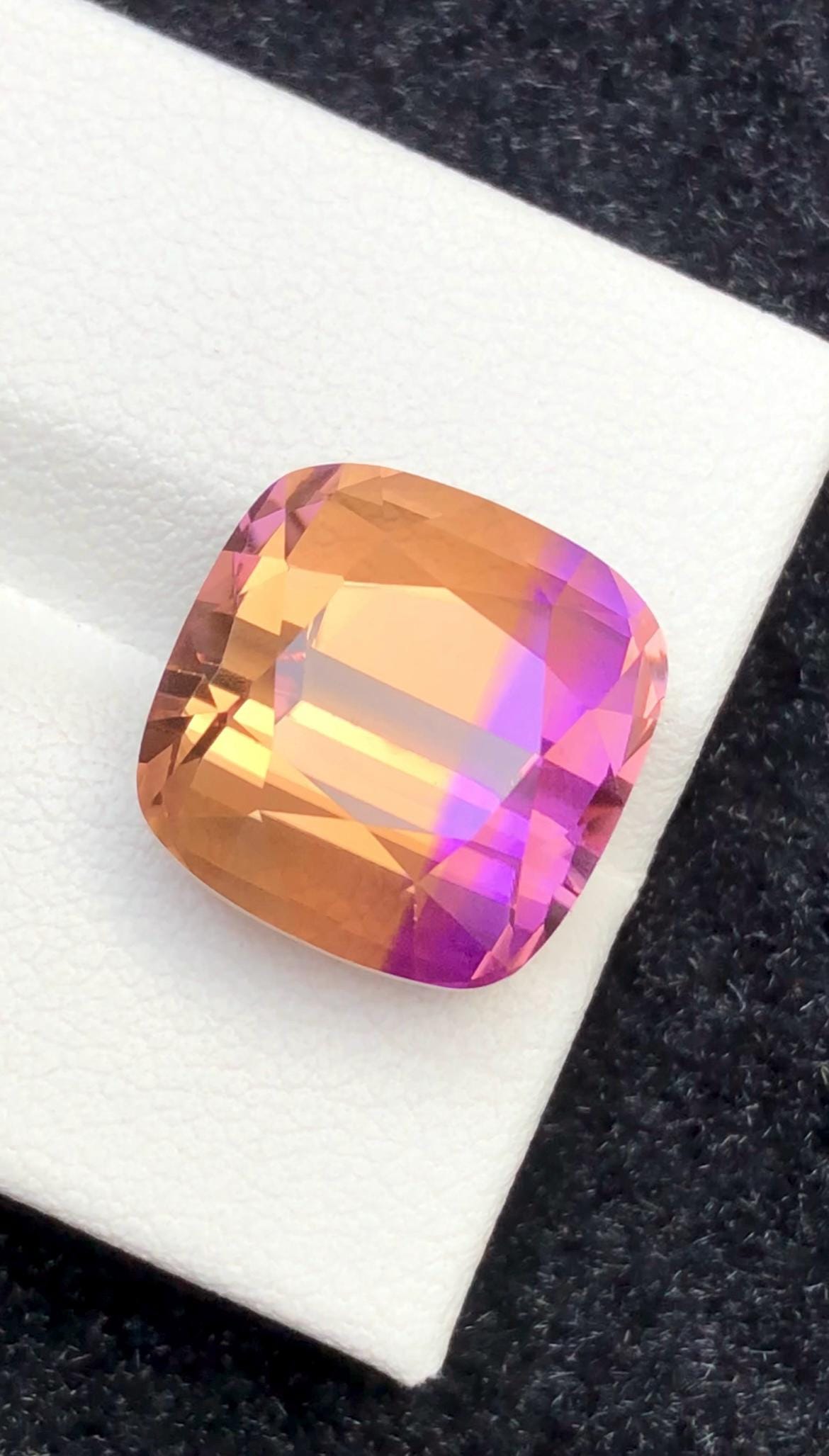 Bi-Color Ametrine 11.70 ct Cushion Cut – Gemstone from Brazil