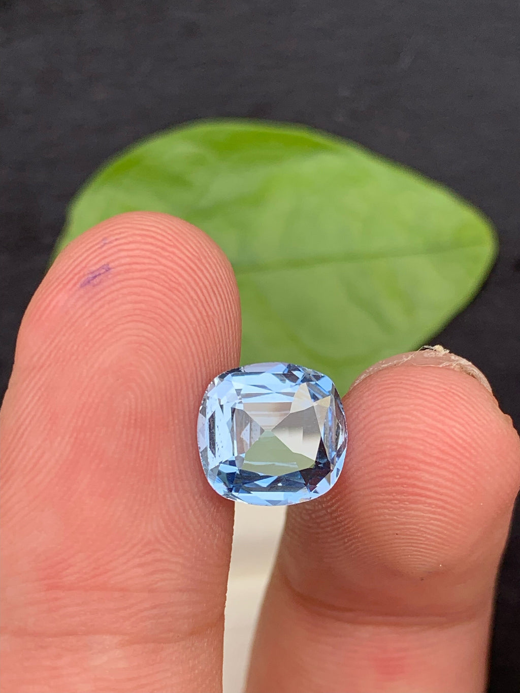 Santa Maria Blue Aquamarine Gemstone: 3.80 Carat Cushion Cut