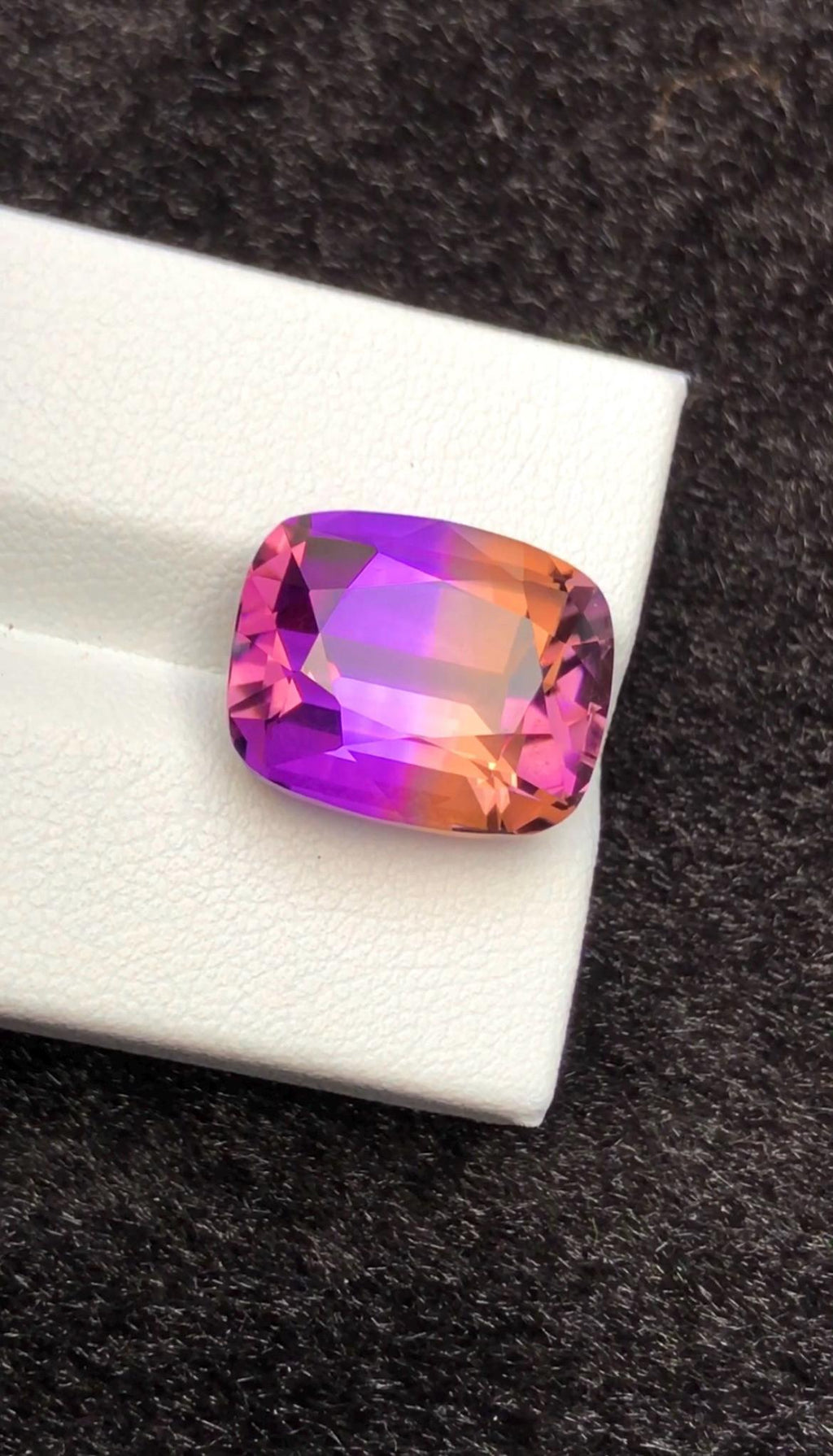 Bi-Color Ametrine 11.75 ct Cushion Cut – Gemstone from Brazil
