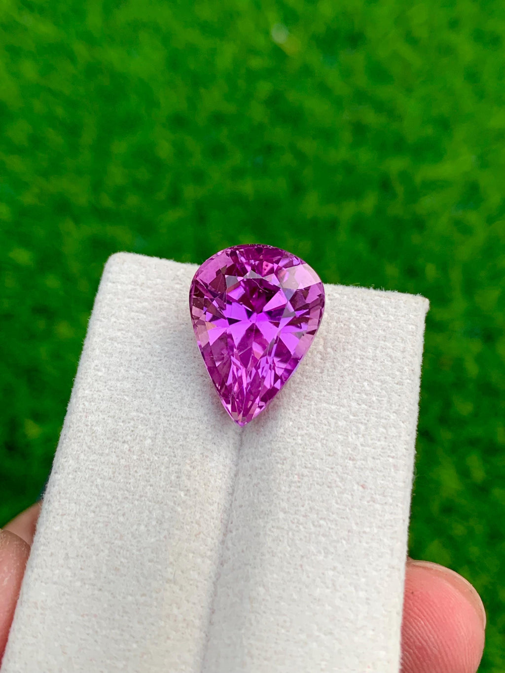 Deep Magenta Pink Kunzite Gemstone, Pear Cut, 13.65 CT, October Birthstone