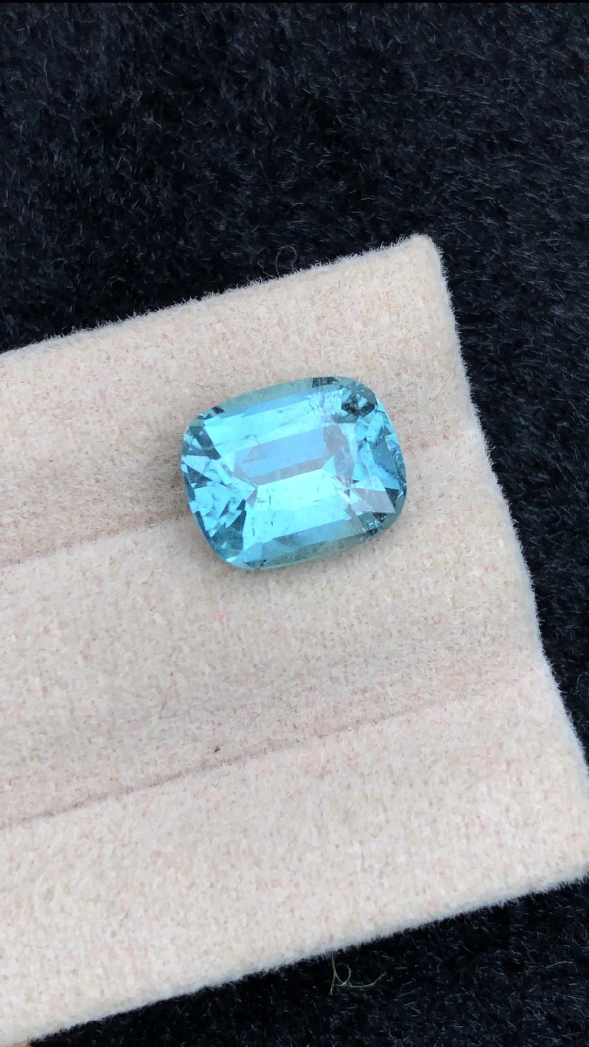 Lagoon Blue Tourmaline Gemstone: 3.90 CT Cushion Cut, October Birthstone