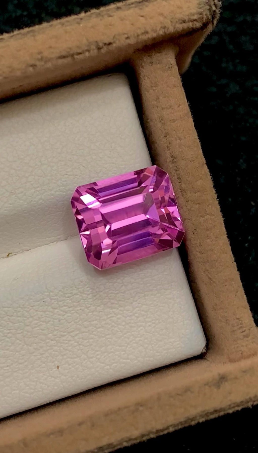 Pink Kunzite 7.80 Carat Emerald Cut Loose Gemstone from Afghanistan