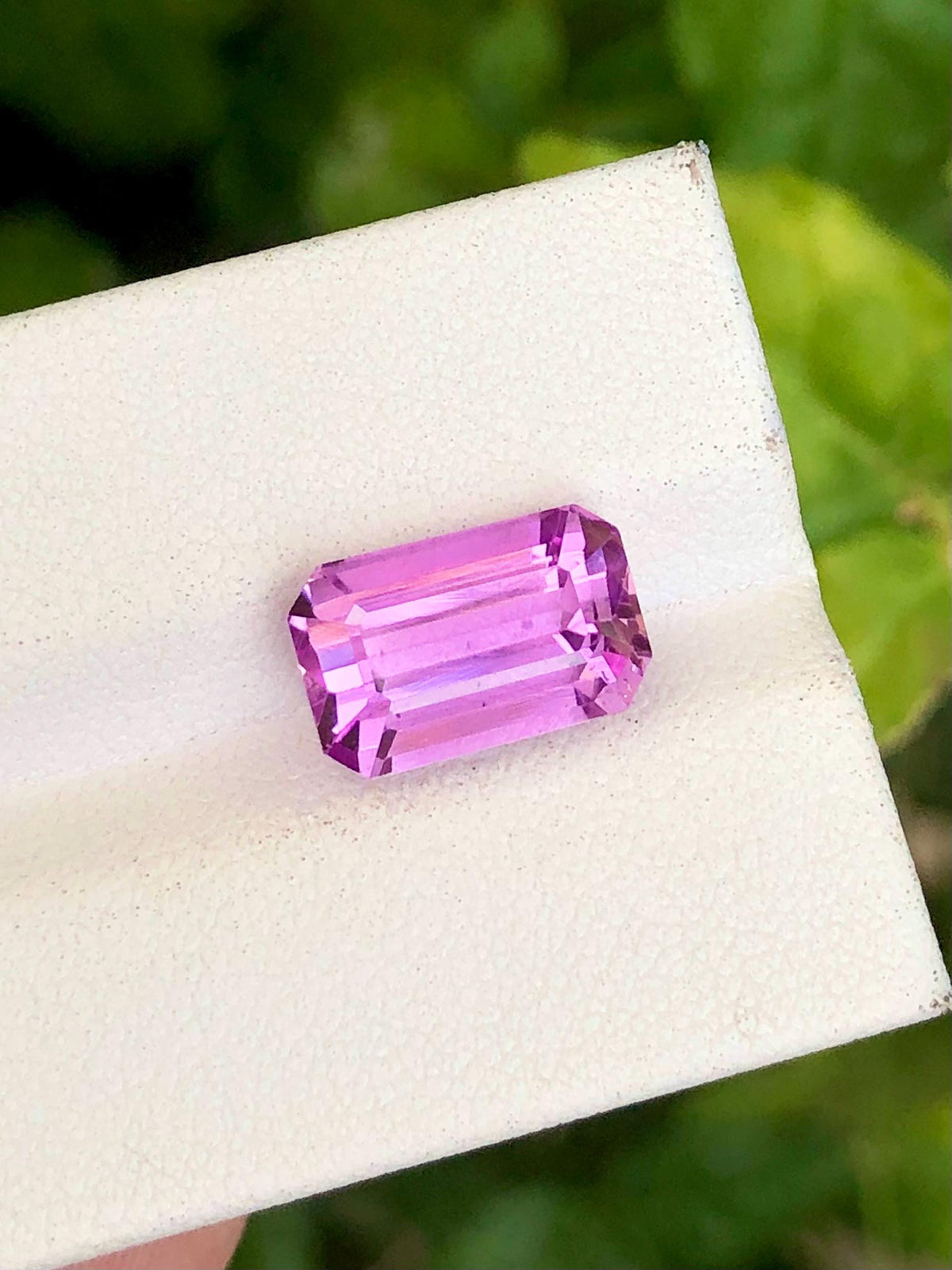 Kunzite Elongated Emerald Cut 6.25ct Loose Gemstone Afghanistan