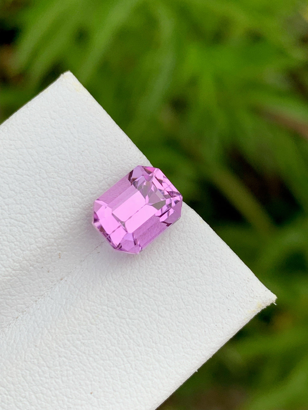 Lavender Pink Kunzite Gemstone: Emerald Cut, 3.95 CT Loose Stone