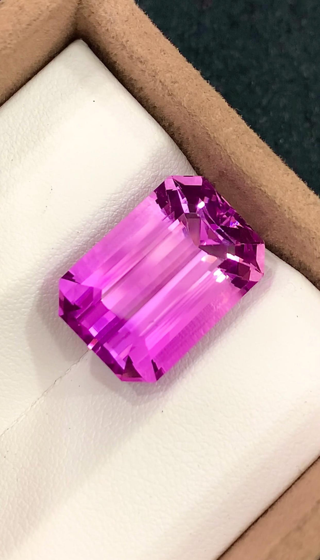 Pink Kunzite 33.95 Carat Emerald Cut Loose Gemstone from Afghanistan
