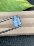 Santa Maria Blue Aquamarine Gemstone: Faceted Cushion Cut, 3.40 CT