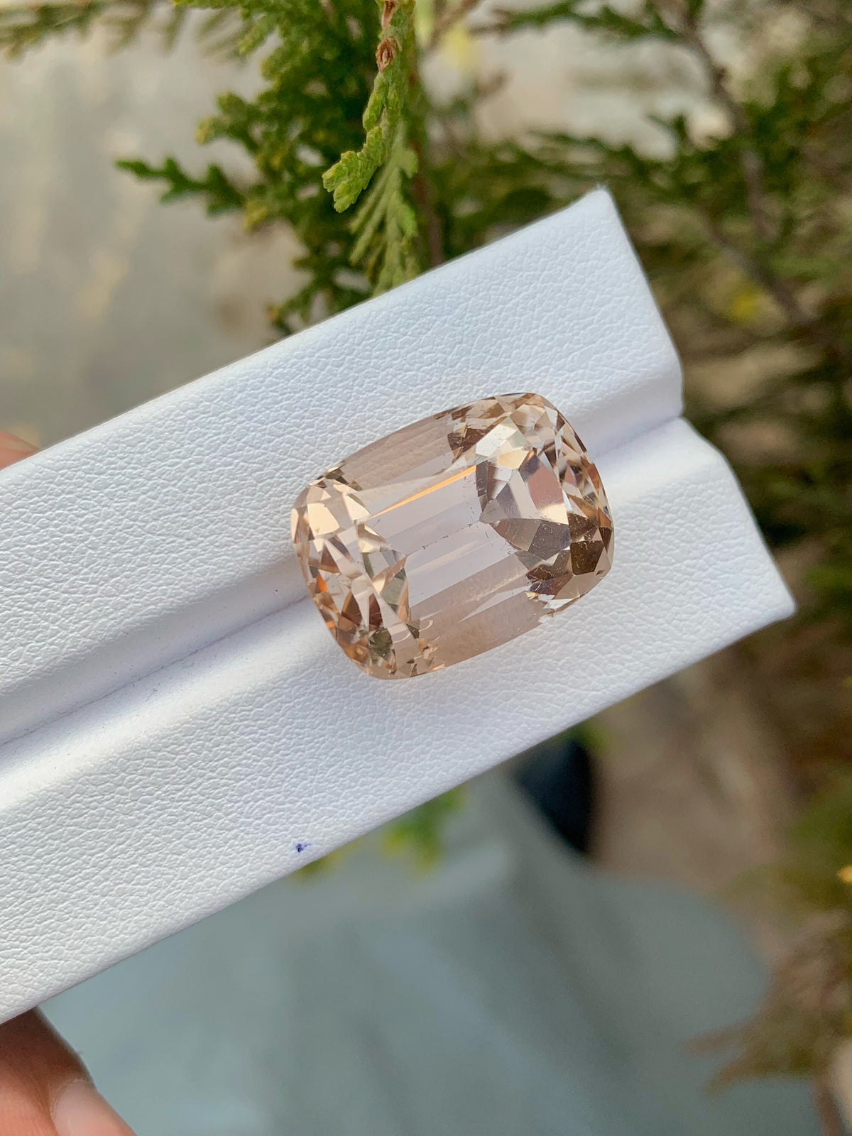 Natural Golden Topaz Gemstone: 37.80CT Faceted Cushion Cut